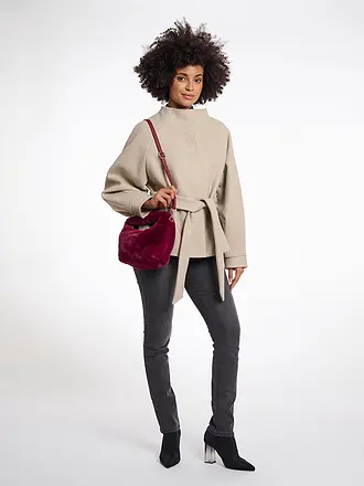 RINO&PELLE | Tasche - Umhängetasche in Felloptik CHERYL Small | dunkelrot